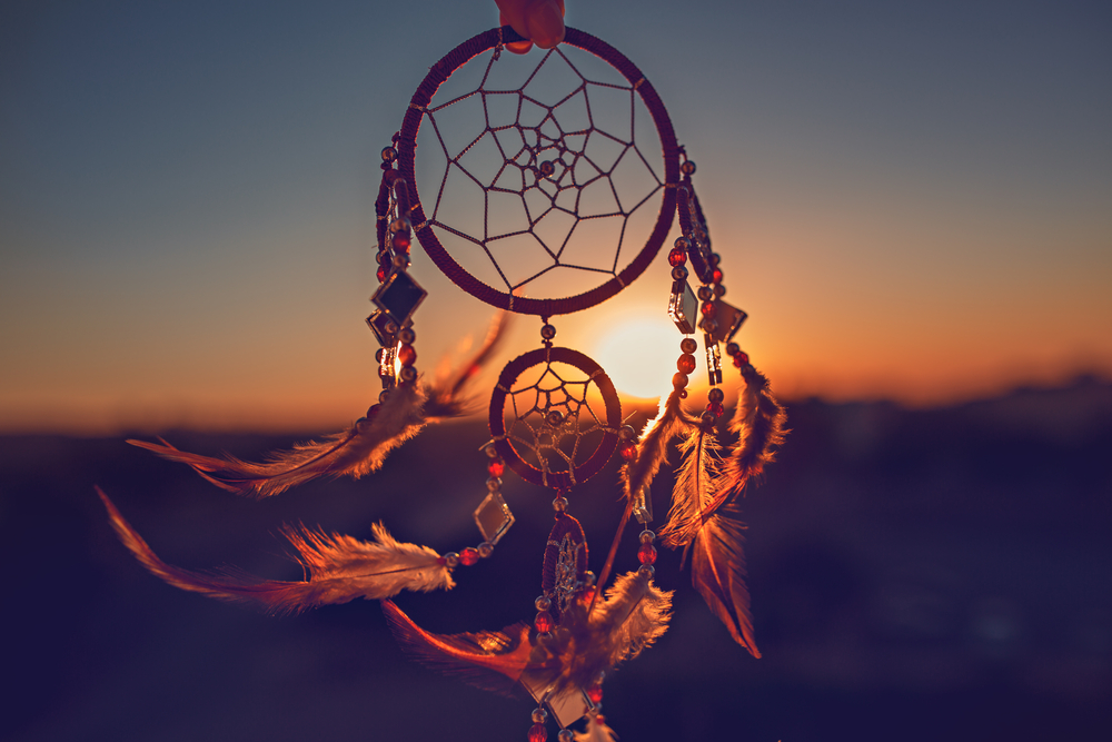 dreamcatcher in the sunset