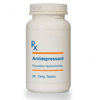 bottle of antidepressants