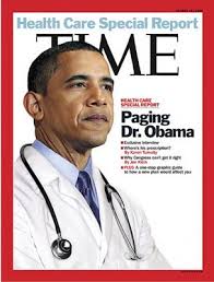 Time magazine with Obama