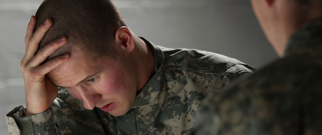 soldier with PTSD