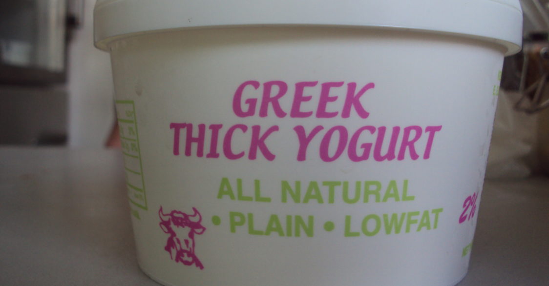 pot of greek yogurt