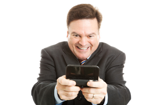 businessman watching porn on his phone
