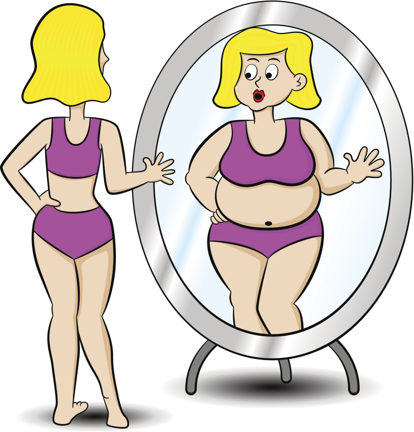 Толстой видел женщину. Похудение иллюстрация. Толстая и тонкая женщина. Иллюстрация толстая и худая девушка. Толстый и худой.