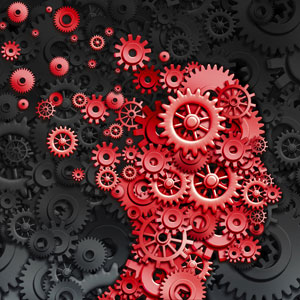 brain made of gears and wheels